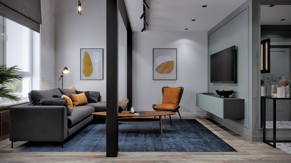 Обложка проекта: Квартира с антресольным этажом в ЖК "Сердце столицы"