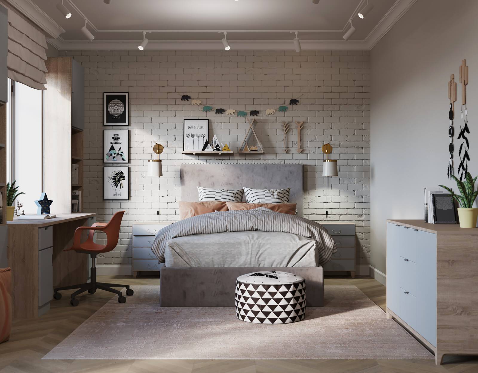 Мягкий эклектичный интерьер квартиры 205 кв.м.