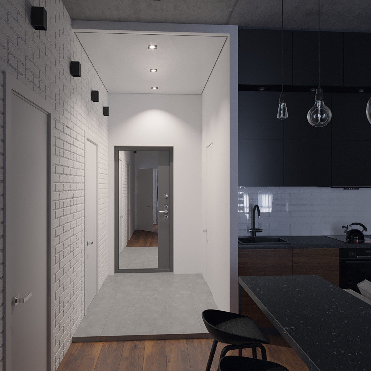 Обложка проекта: 45 кв.м, просторно и экономно