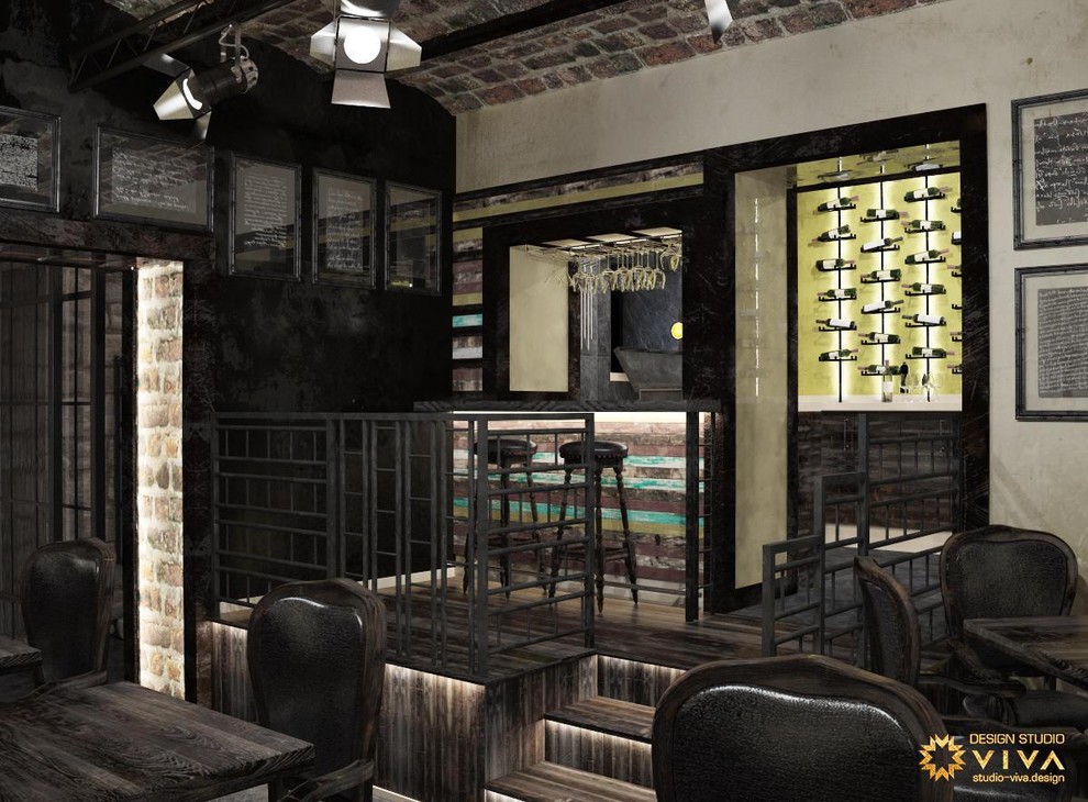 Обложка проекта: Дизайн-проект интерьера винного бара "Кюхельбекер" в Павловске, Санкт-Петербург.