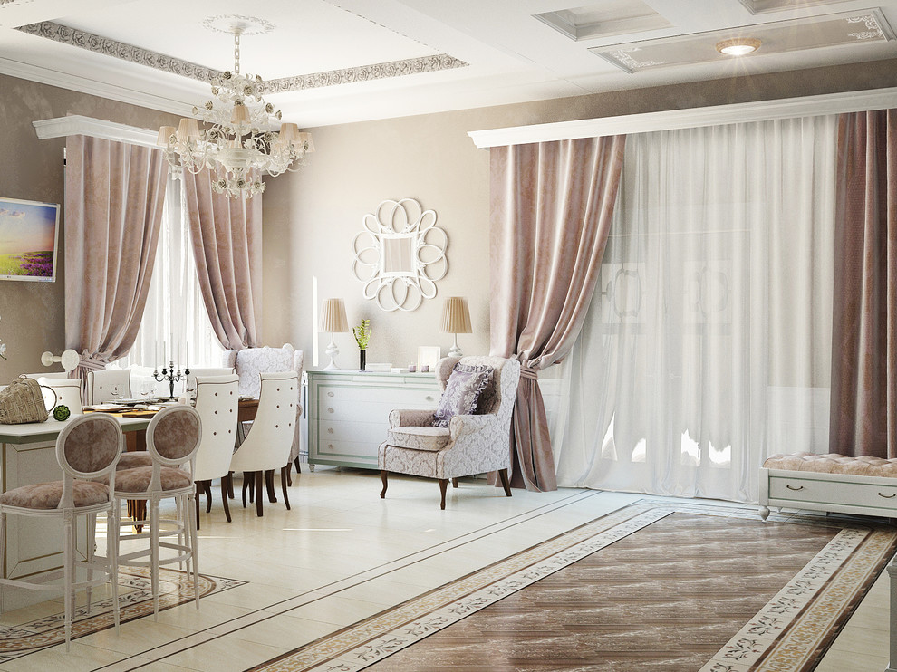 Дом для дружной семьи с тремя детьми в классическом стиле.