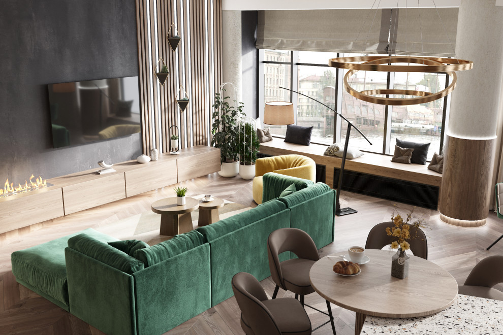 Дизайн интерьера квартиры в современном стиле в ЖК Леонтьевский мыс