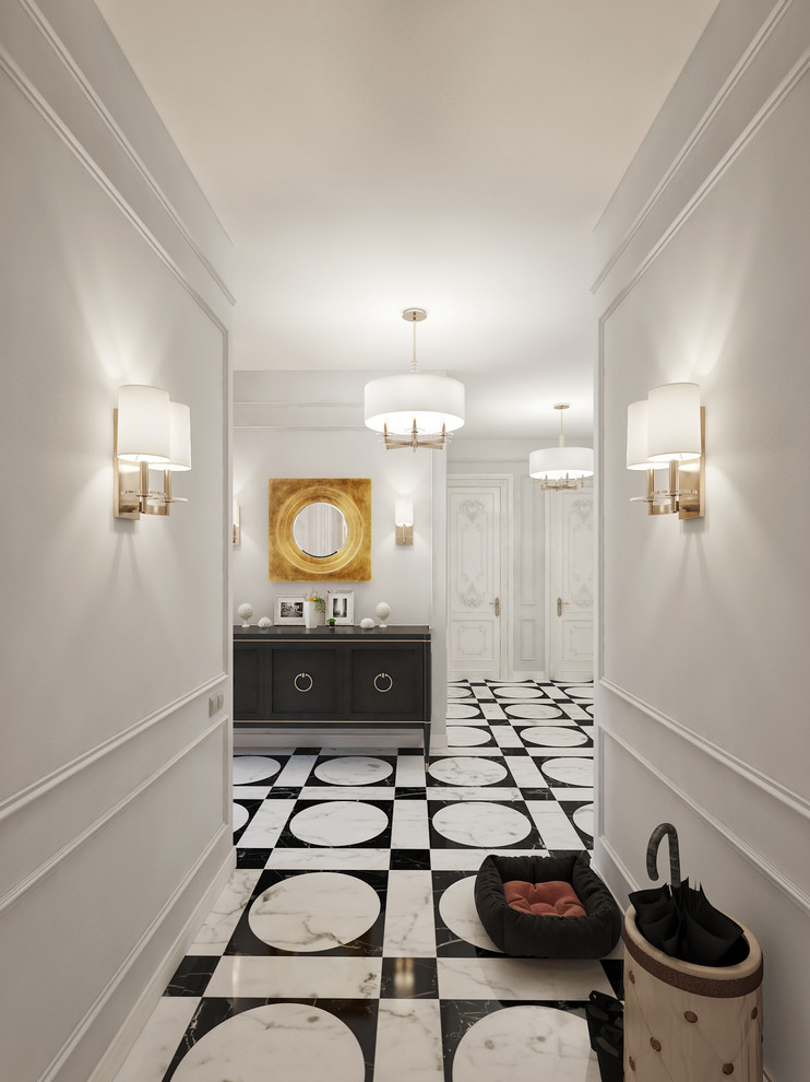 Сталинка на Ломоносовском. Дизайн прихожей в парижском стиле