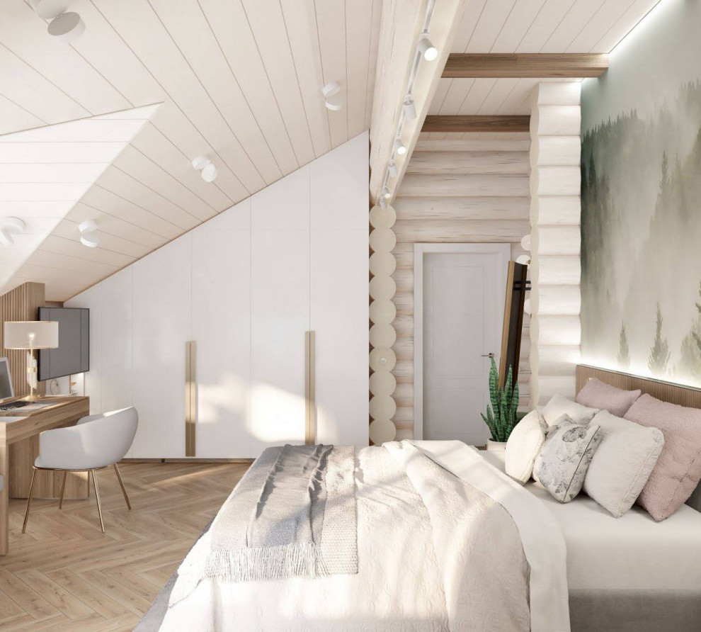 Дизайн проект бревенчатого дома "Феерия красок".