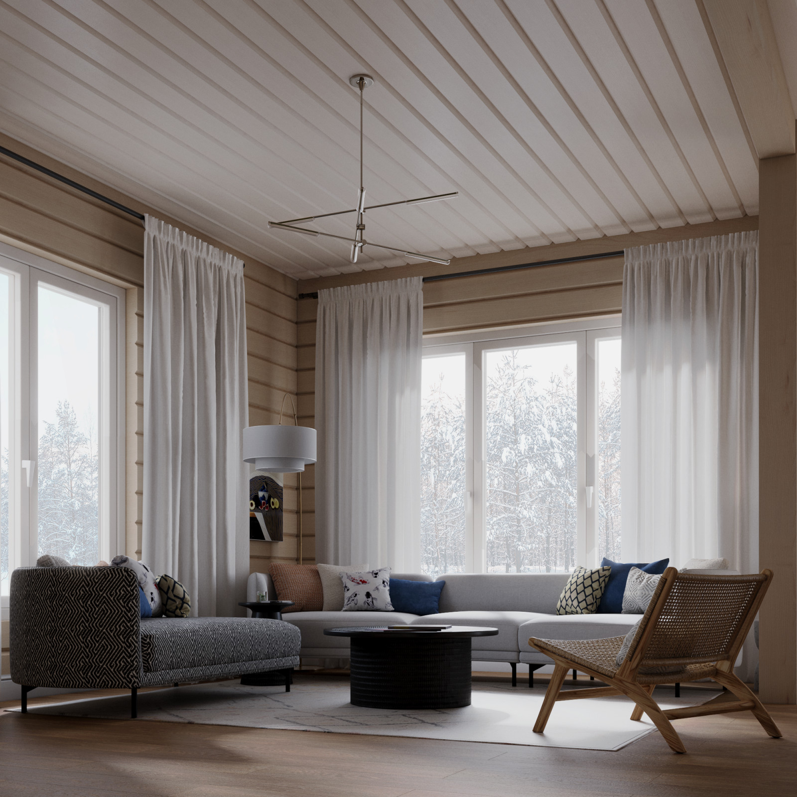 Дизайн частного дома в поселке Жодочи