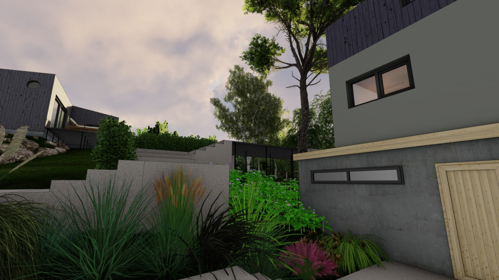 проект благоустройства участка на сложном рельефе