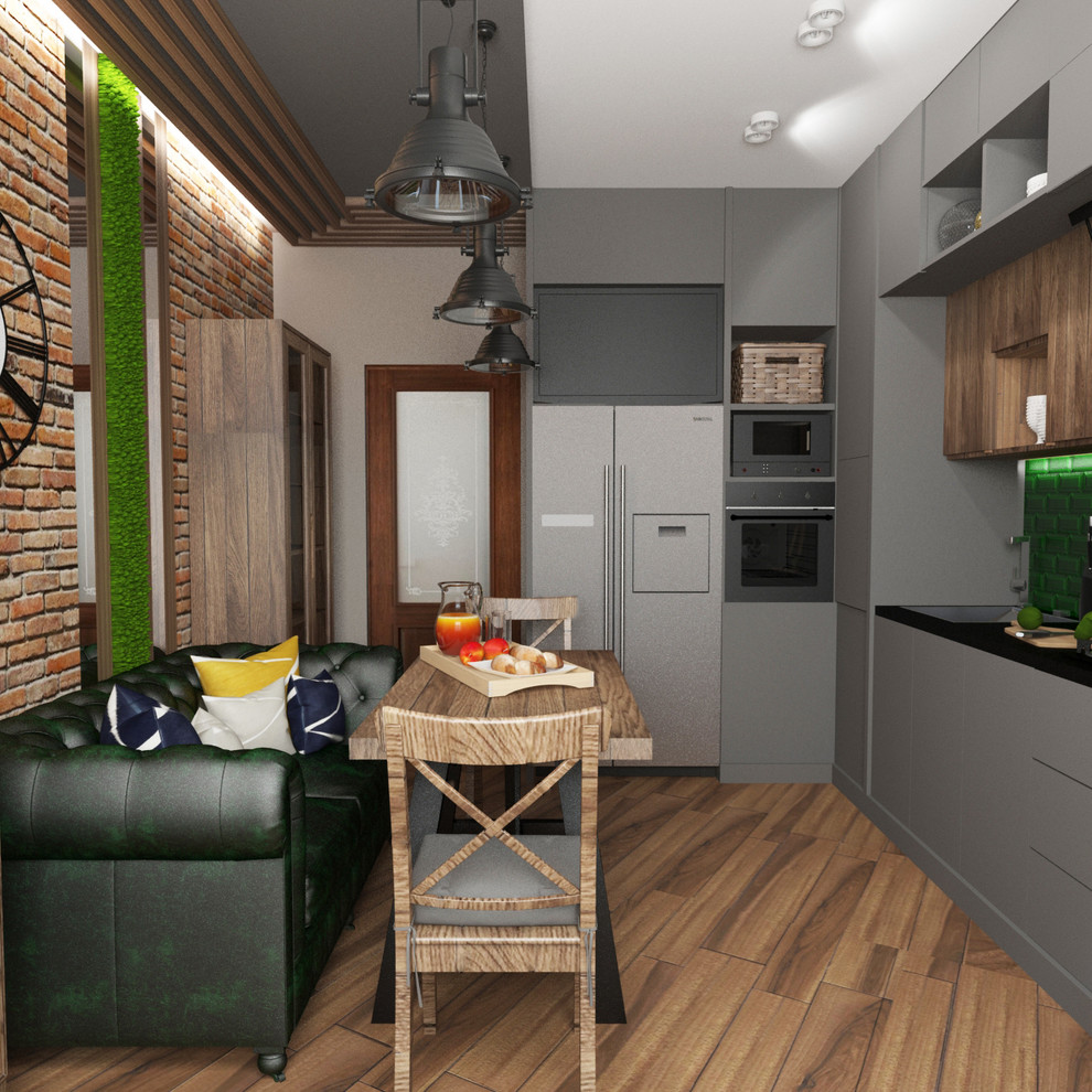 Кухня в стиле лофт ул. Молодежная (г. Новороссийск)