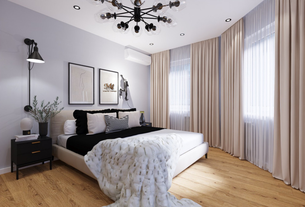 Готовый дизайн проект спальни "Шестой угол"