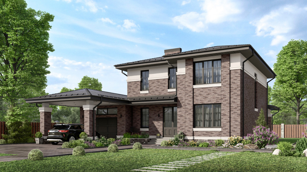 Обложка проекта: Двухэтажный частный дом в КП "Павловы озера" МО