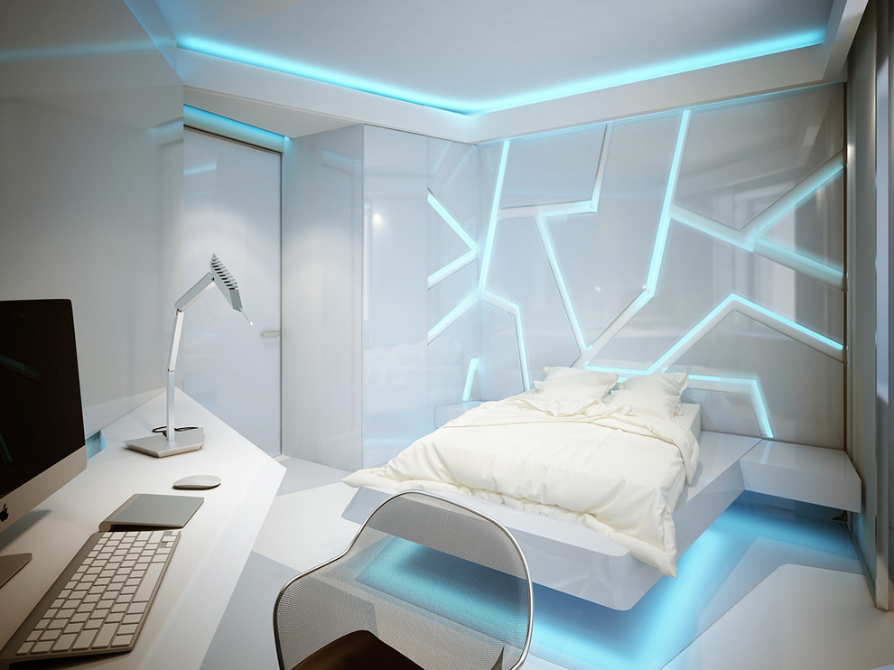 Интерьер квартиры в космическом стиле / Авиагородок (Санкт-Петербург)