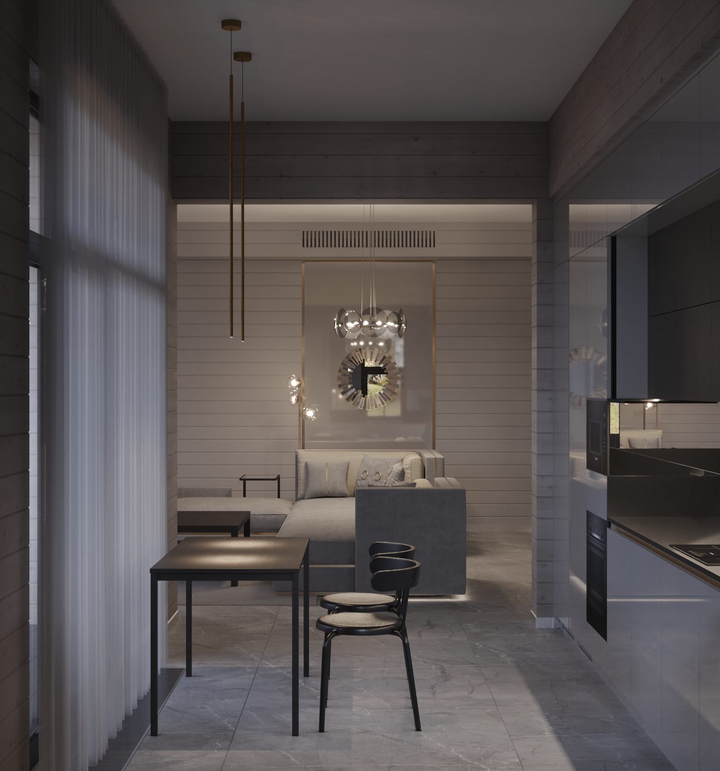 Кухня в проекте загородного дома