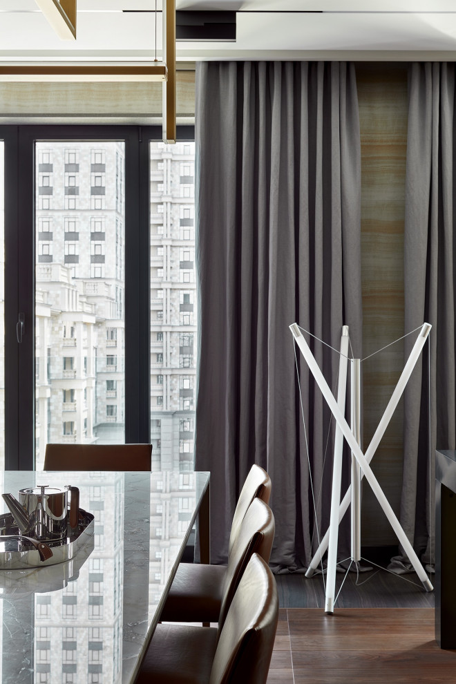 Люкс интерьер столовой в Квартире 120 кв. м. в Современном стиле