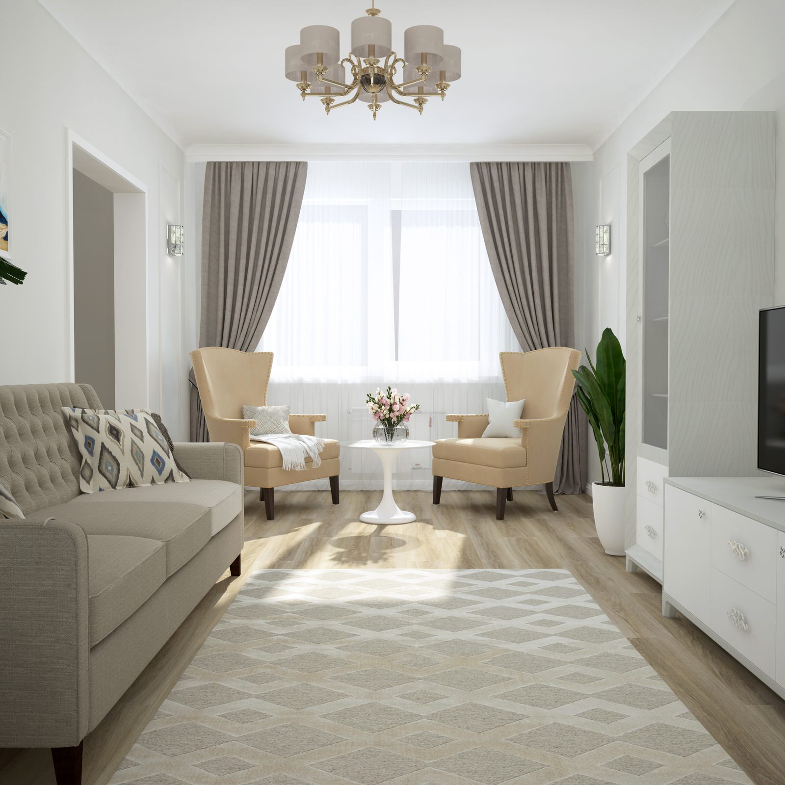 Обложка проекта: Трехкомнатная квартира для молодой семьи