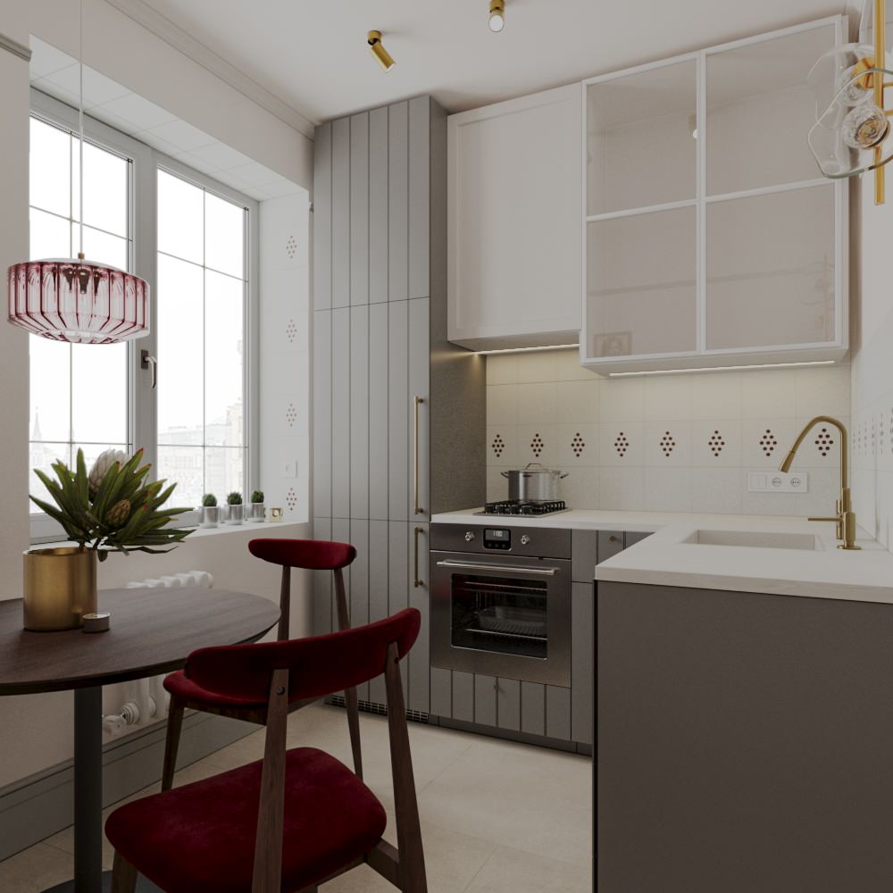 Квартира в Москве для молодой девушки  Площадь: 33,4 м2.