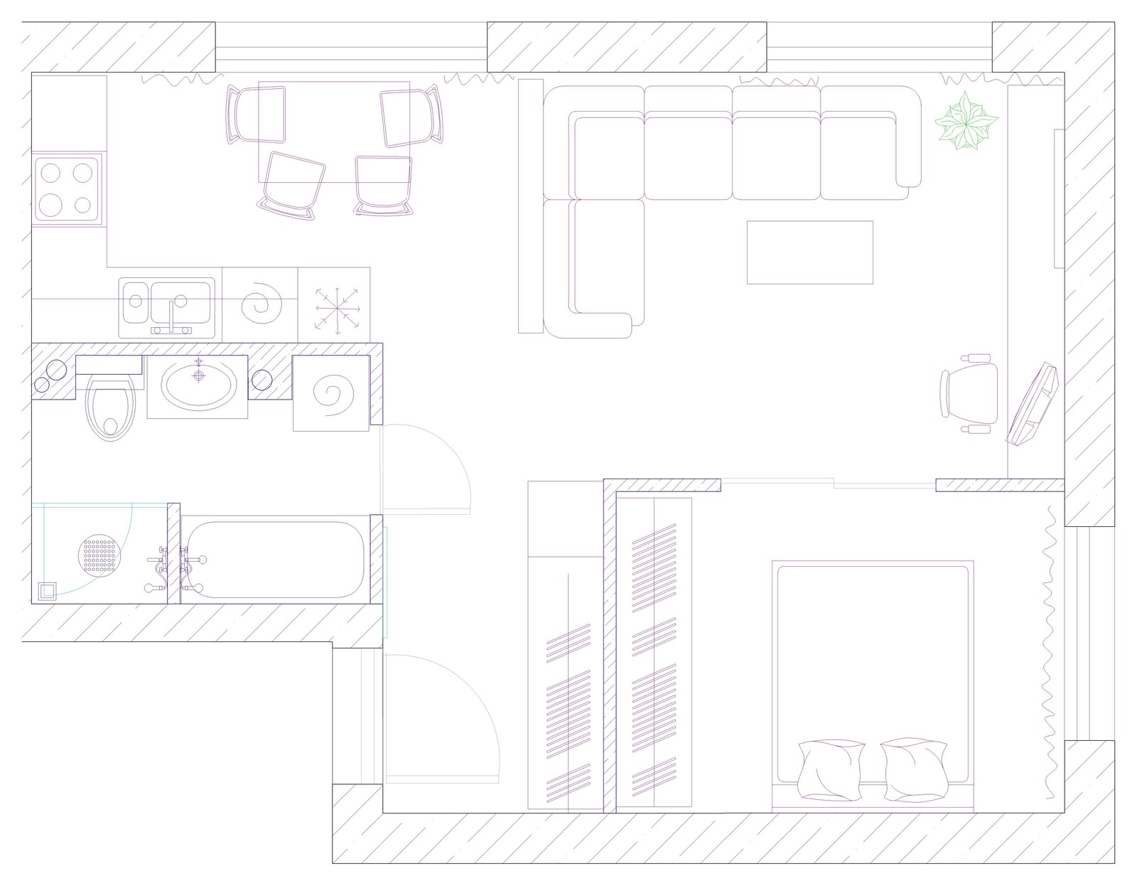 Черно-белая магия: питерская сталинка с потолком-хамелеоном