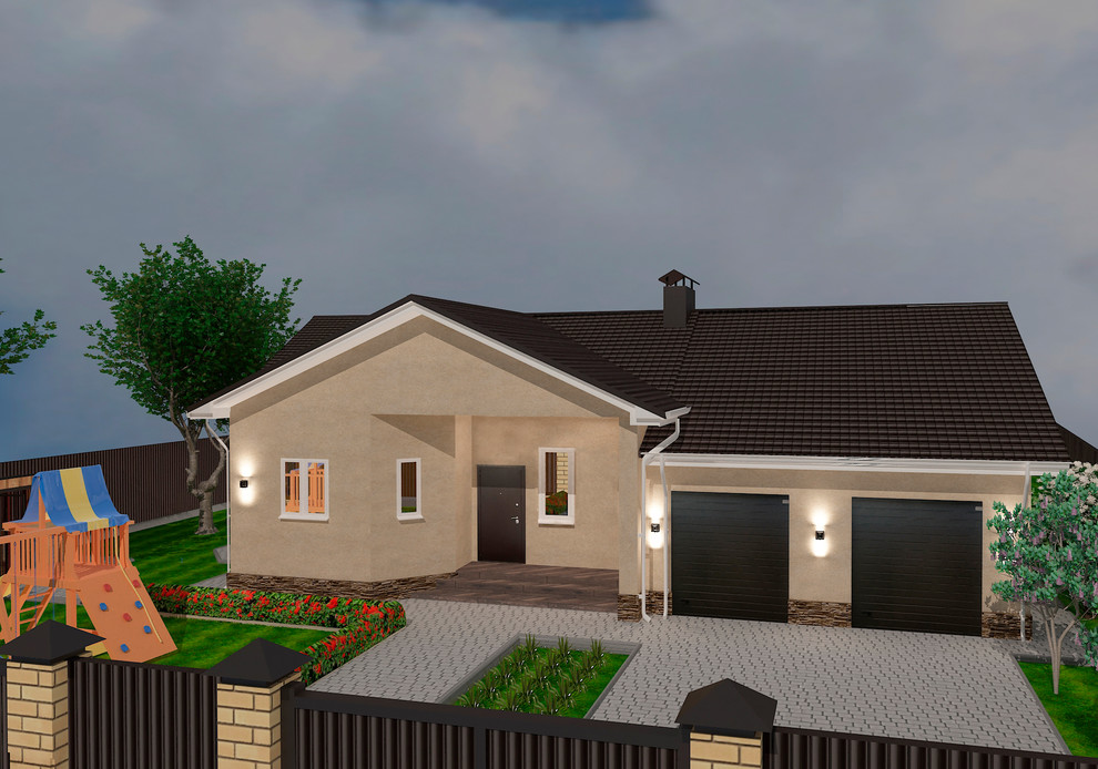 Благоустройство территории частного дома.