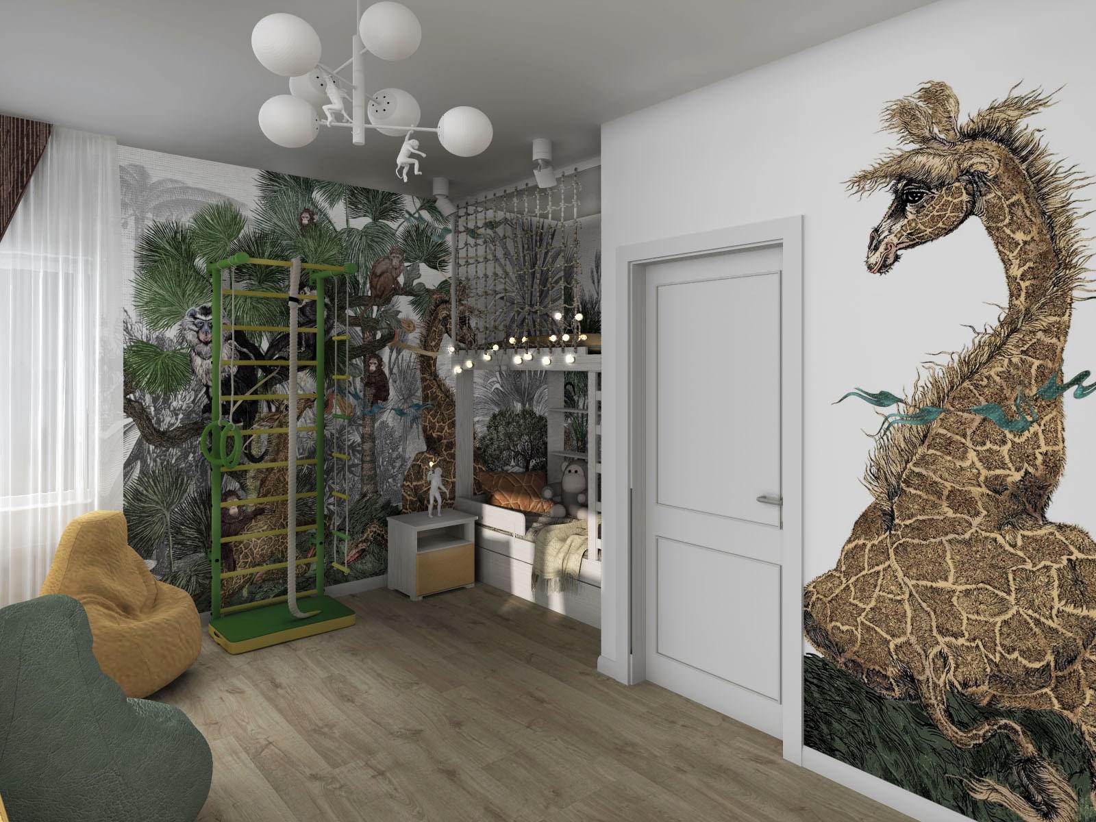 Обложка проекта: КП Лебединский, пос. Сокол, Жилые комнаты 62 м2 в загородном доме