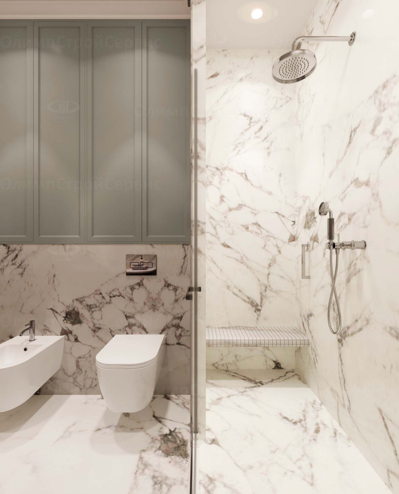 ЖК Врубеля, 4: дизайн интерьера евродвушки 60 кв.м. в стиле «Неоклассика»