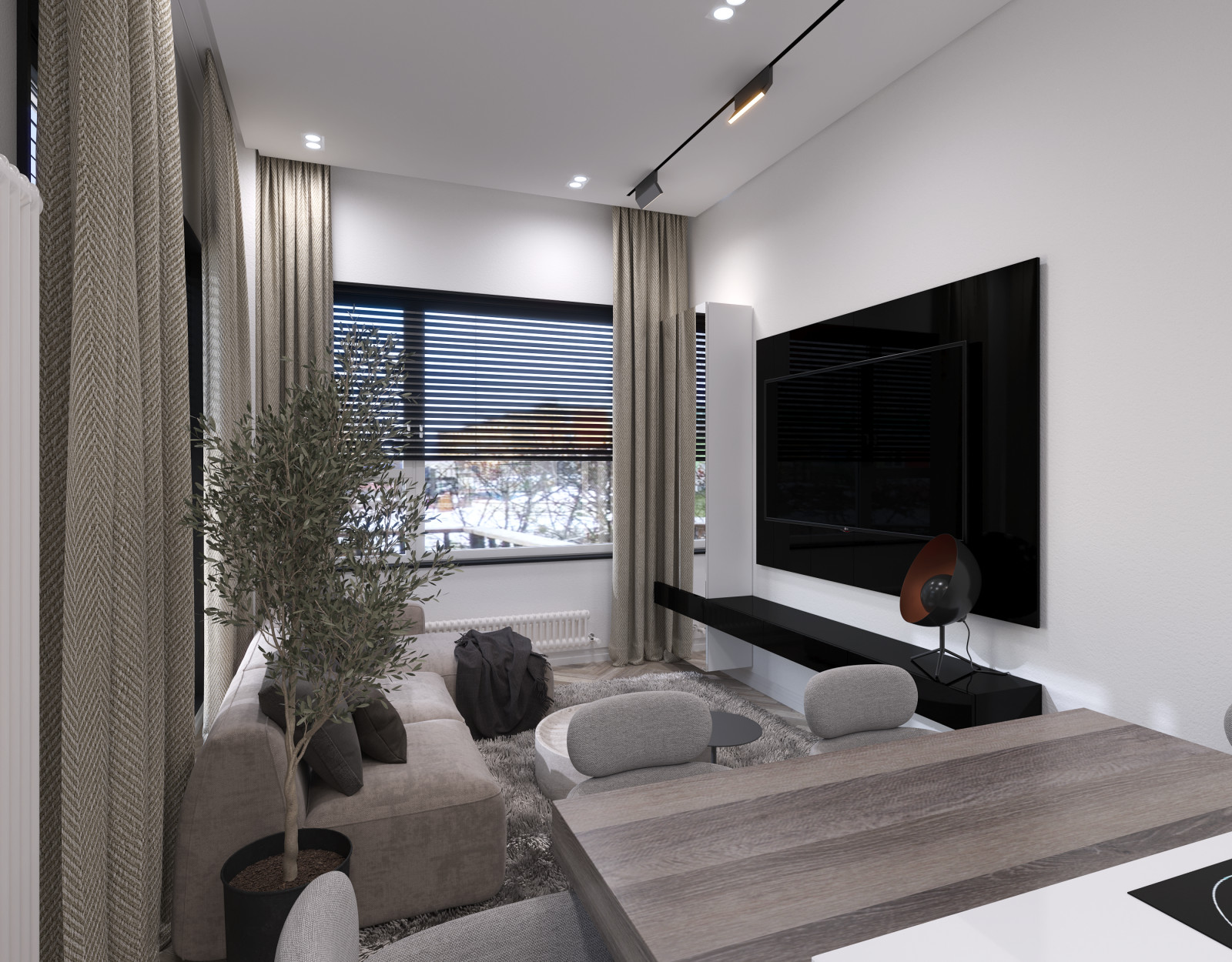 Жилая квартира для молодого человека, 99,48 кв.м.