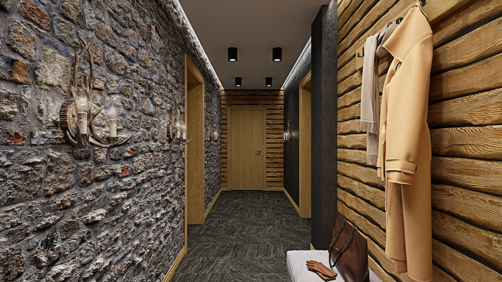 коридор в стиле шале