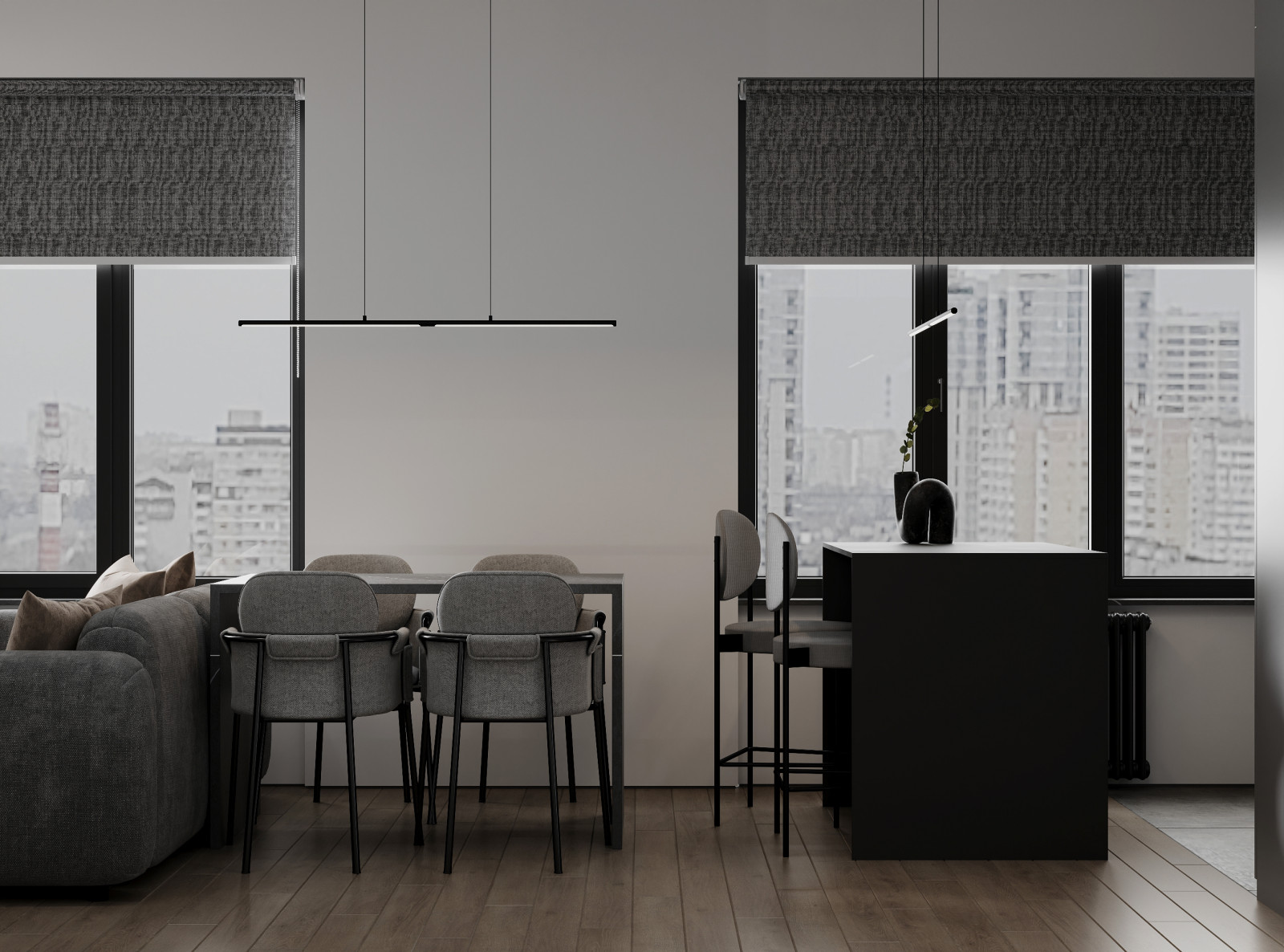 Дизайн интерьера квартиры 58 кв.м. в ЖК Level Амурская