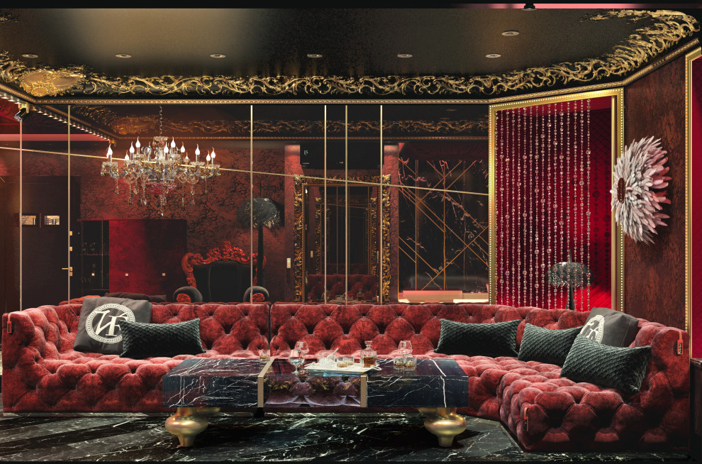 Дизайн необычной комнаты отдыха в стиле Burlesque