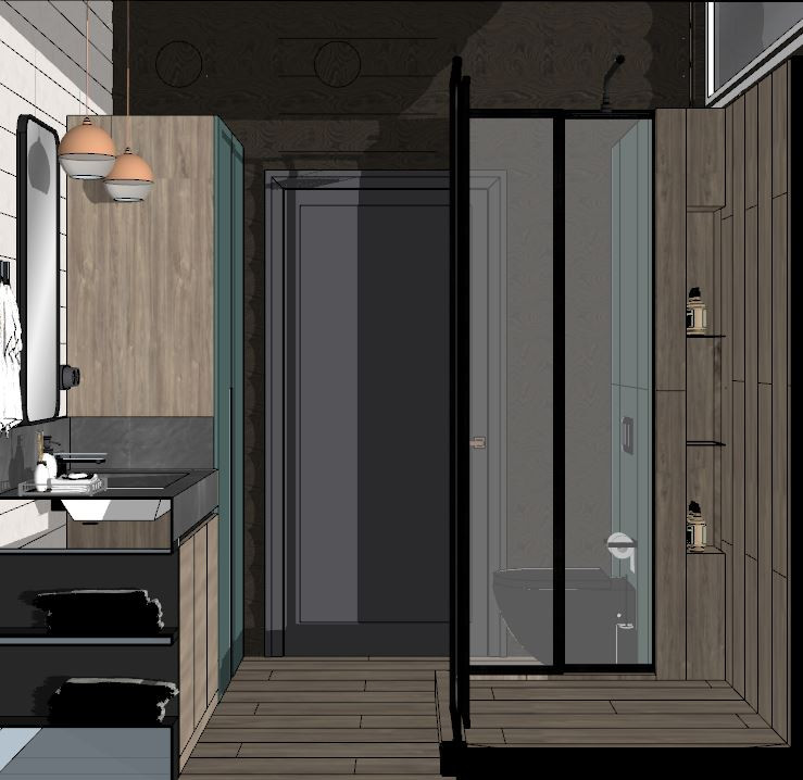 Визуализация частного дома из бруса в ДНТ "Лакипарк"