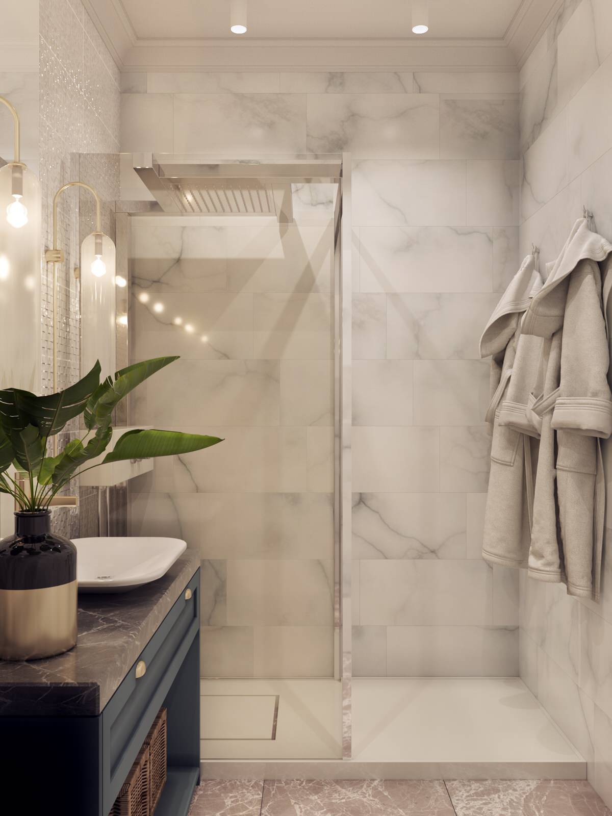 Мягкий эклектичный интерьер квартиры 205 кв.м.