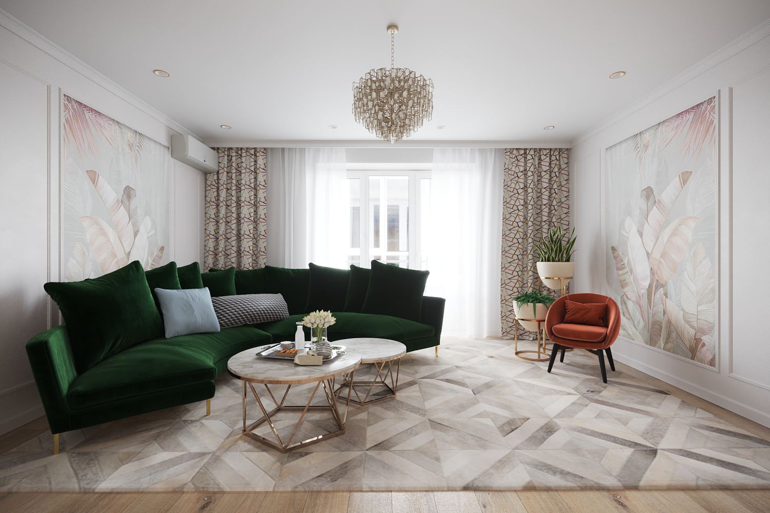 Колоритная квартира для семьи с двумя детьми (девочками)