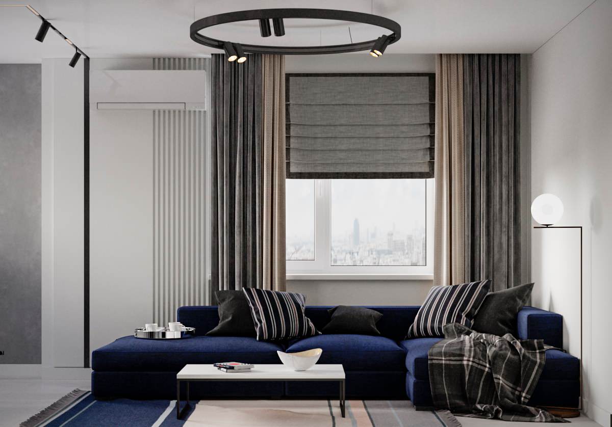 Дизайн интерьера в серых тонах