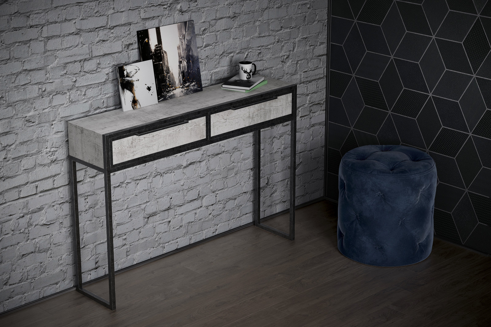 Мрачная и брутальная квартира лофт