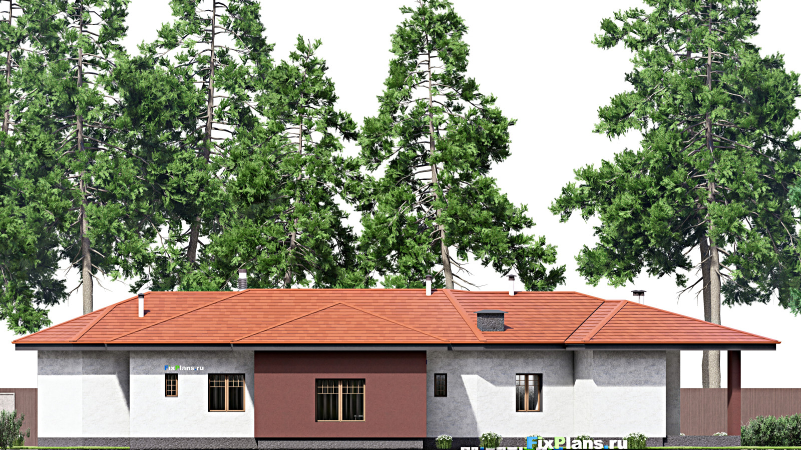 Проект одноэтажного дома 21х28м S274м2 F-15209