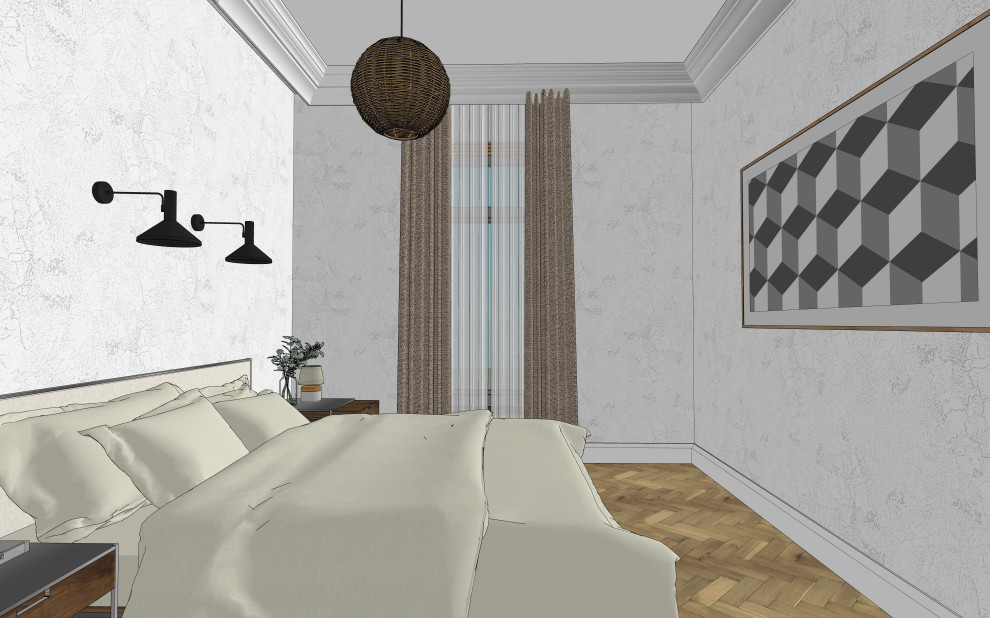 3D визуализация первого этажа дома