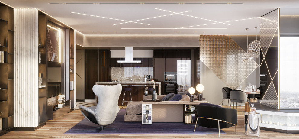 Apartments in the skyscraper «OKO»