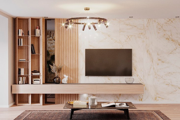 Дизайн-проект гостиной в современном стиле во Владивостоке