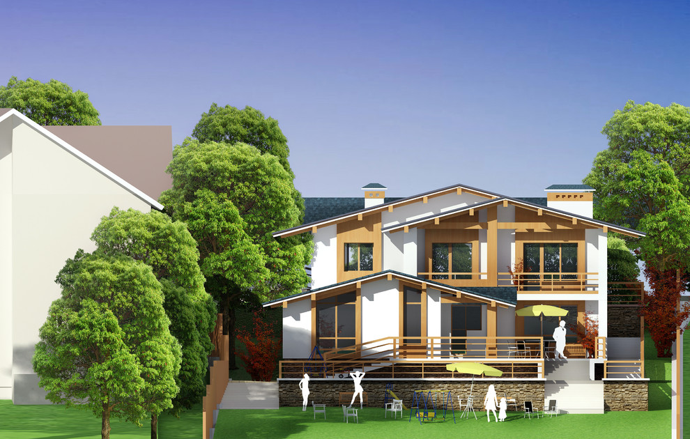 Загородный жилой дом в стиле Шале в  пос. Старопышминск