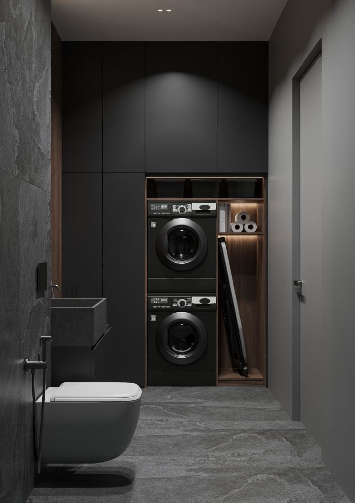 Темный минимализм в коттедже