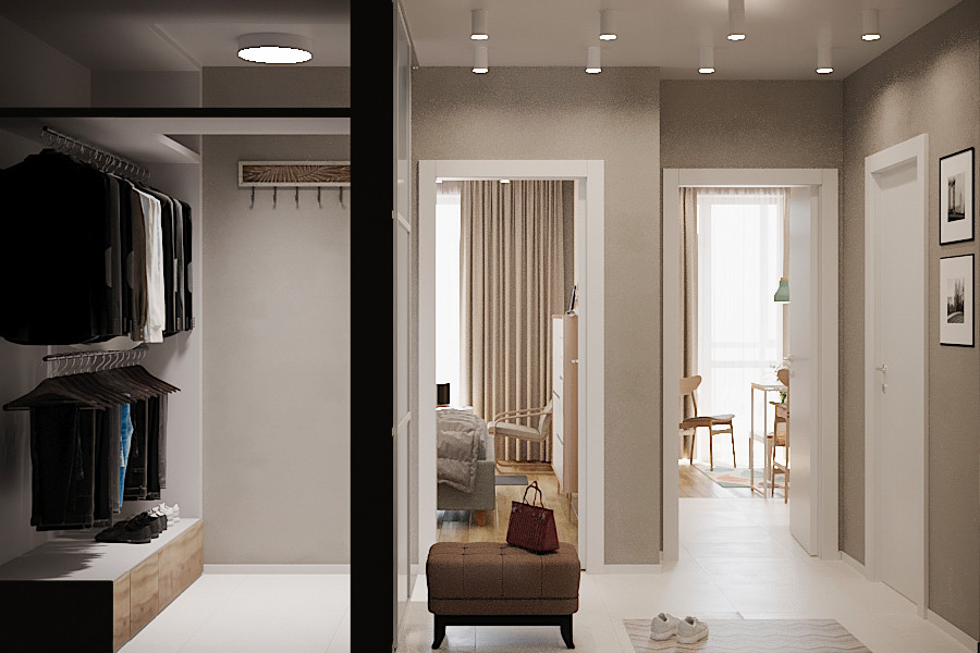 Прихожая с гардеробной