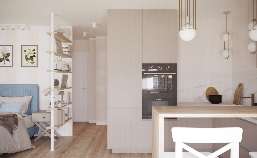 Квартира 31 м2 для молодой девушки в стиле современная классика