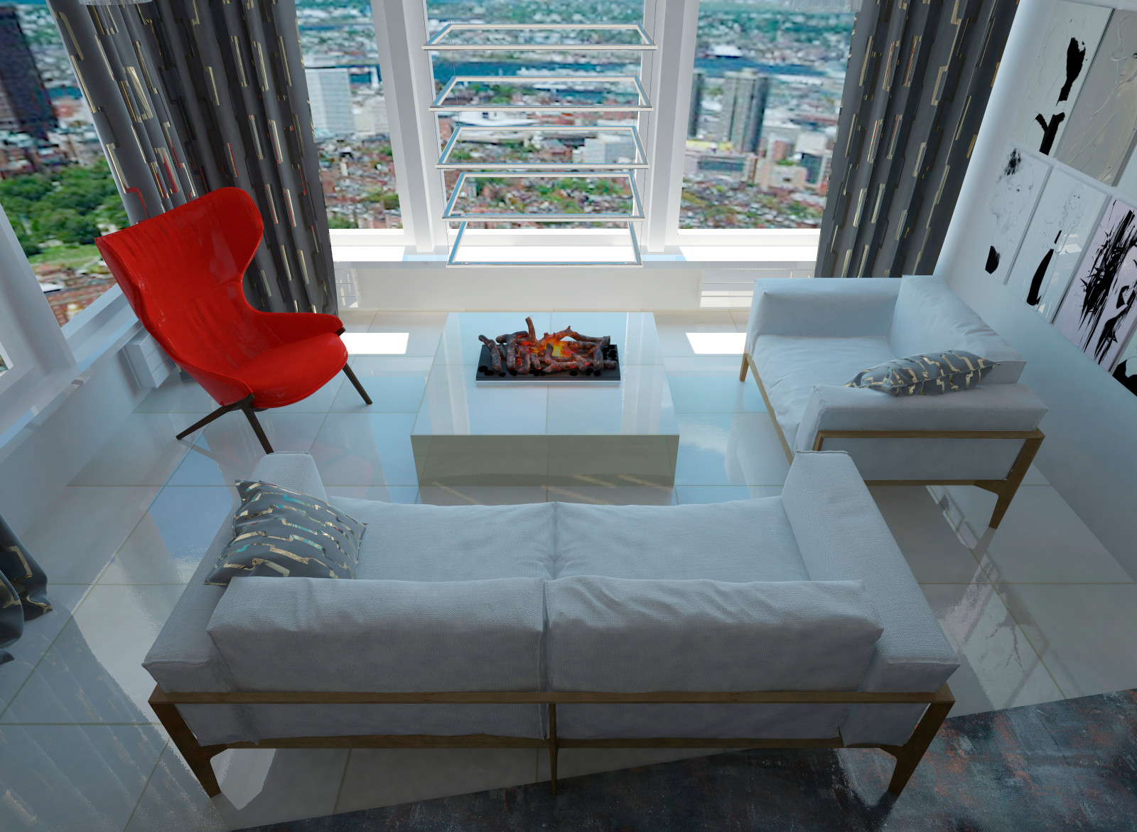 Обложка проекта: Апартаменты в небоскребе