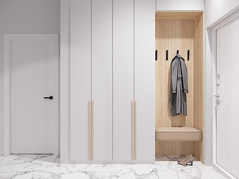 Трекомнатная квартира в серых тонах