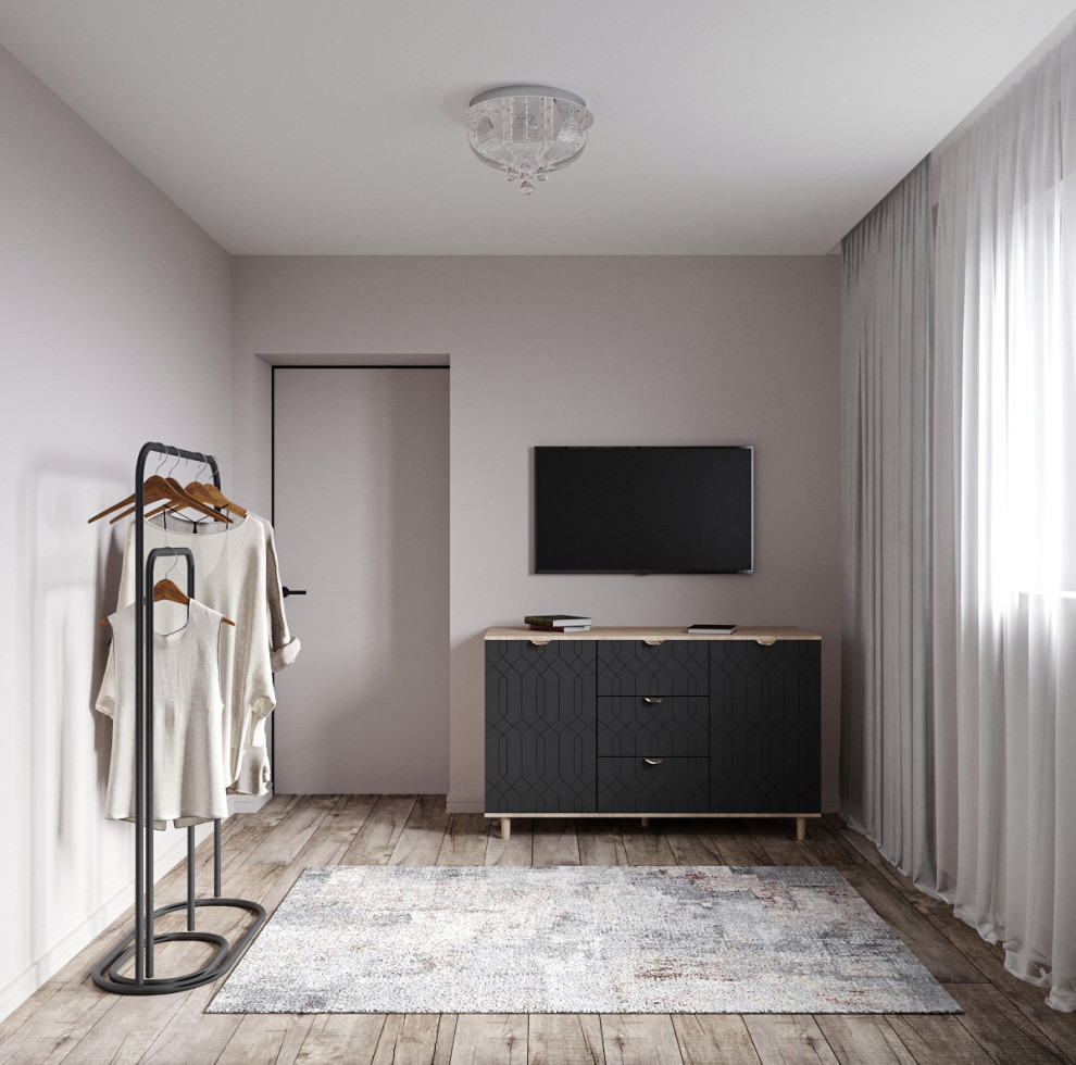 Современные оттенки серого и уютного дерева)