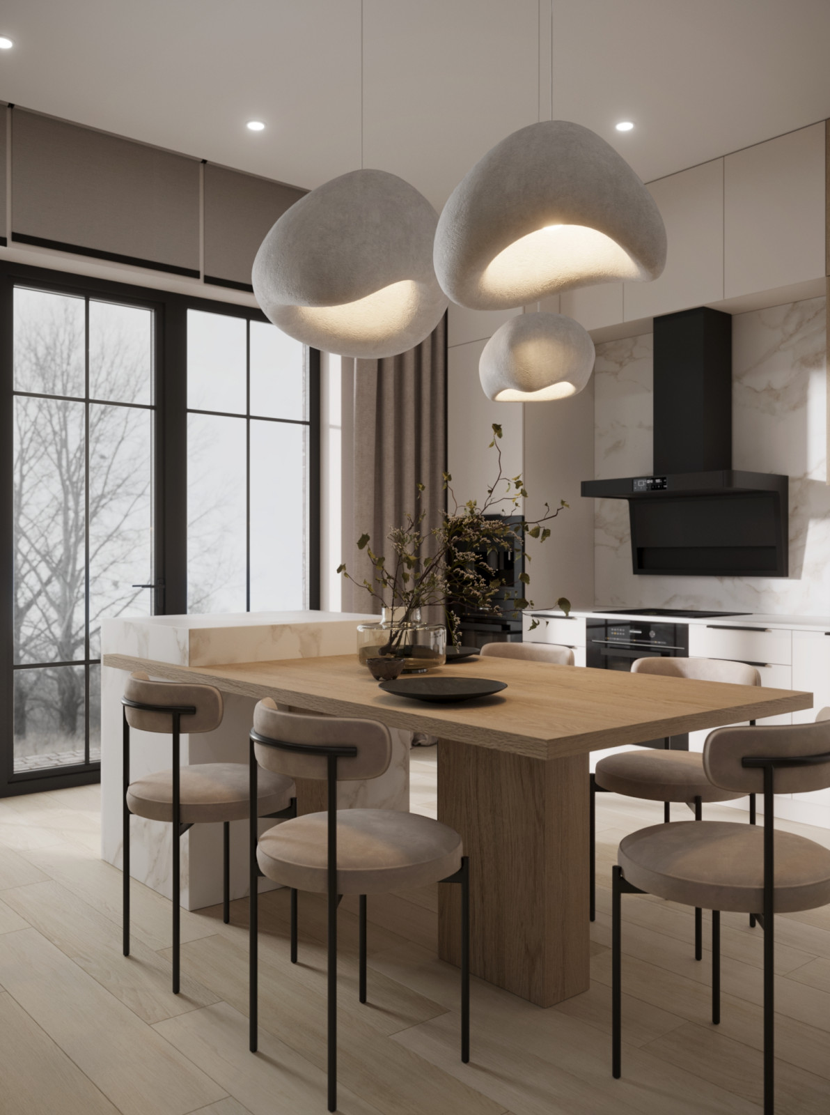 Дизайн интерьера дома в стиле Джапанди