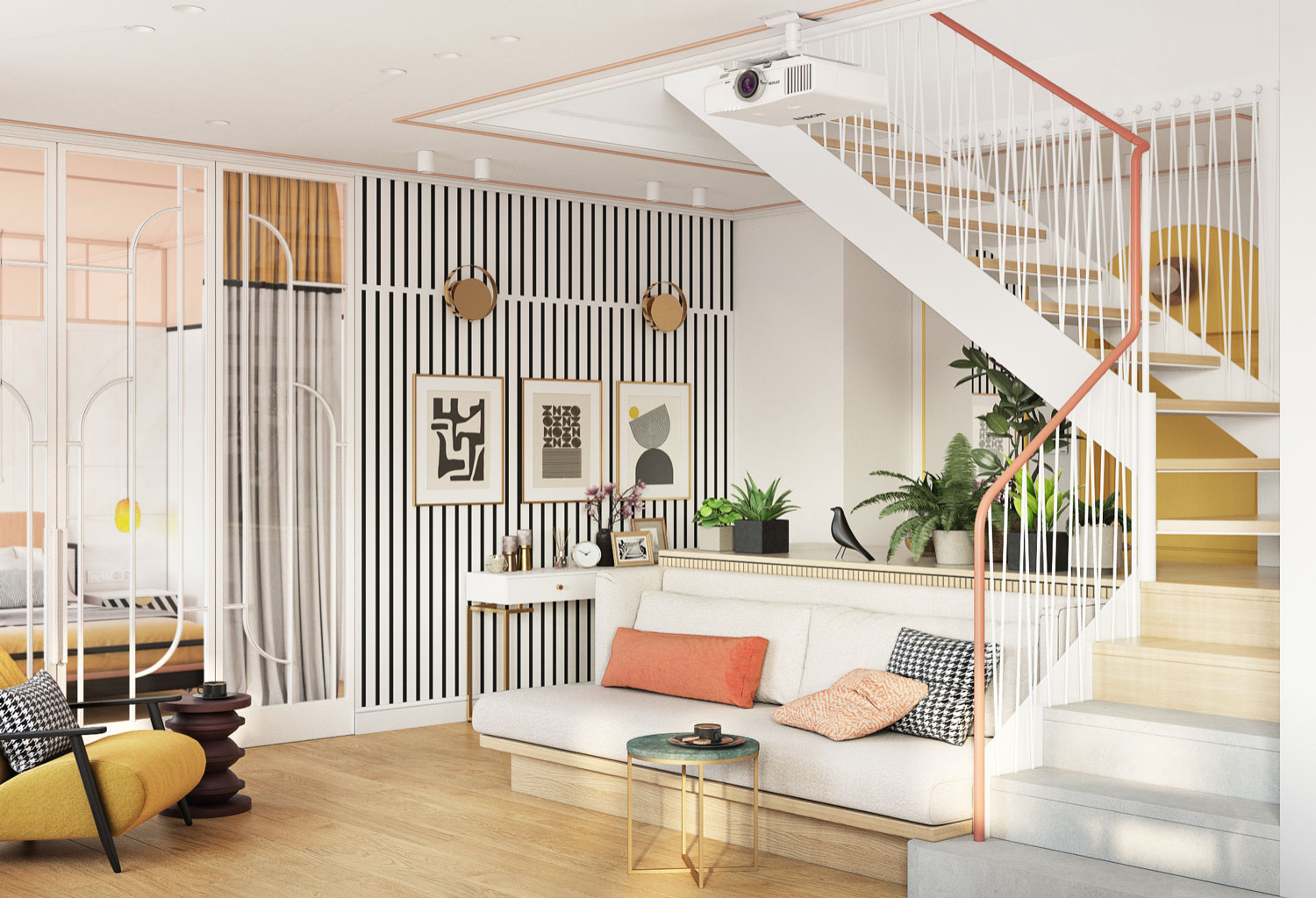 Дизайн интерьера двухуровневой квартиры в г. Раменское