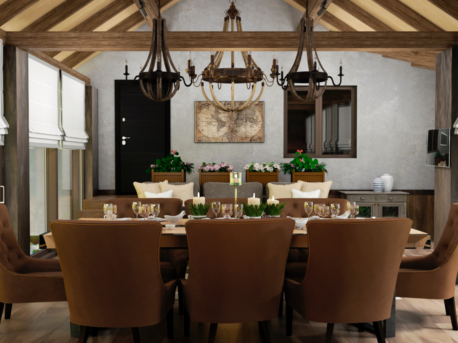 Дизайн интерьера веранды