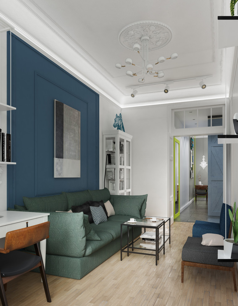 Белая квартира в сталинке с элементами лофта