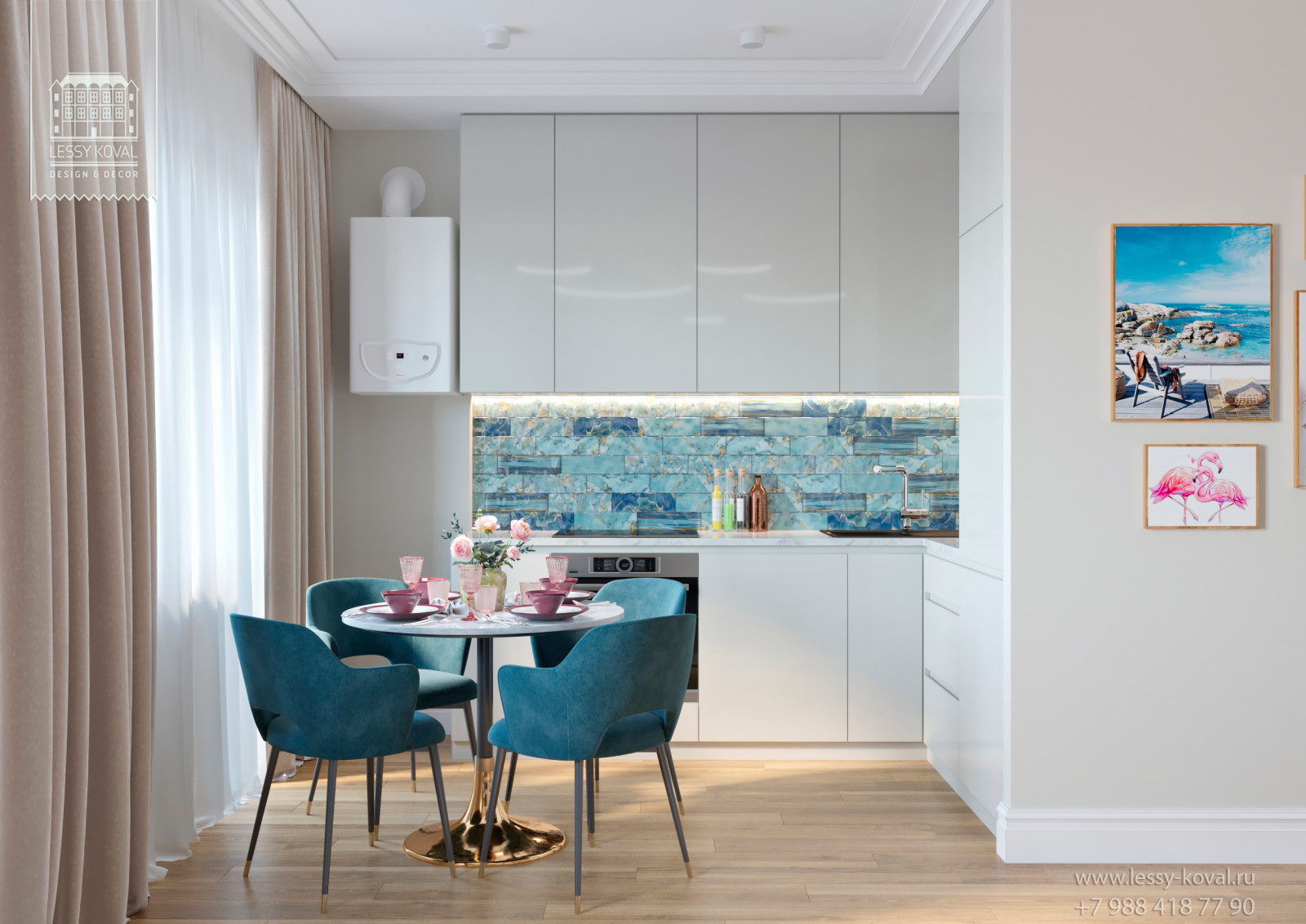 Море и фламинго