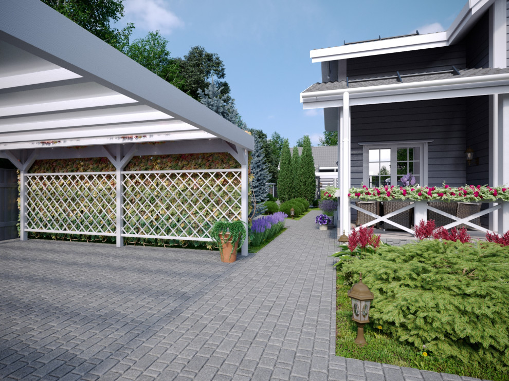 Обложка проекта: Ландшафтный дизайн в миксе стилей Прованс и Французской классики