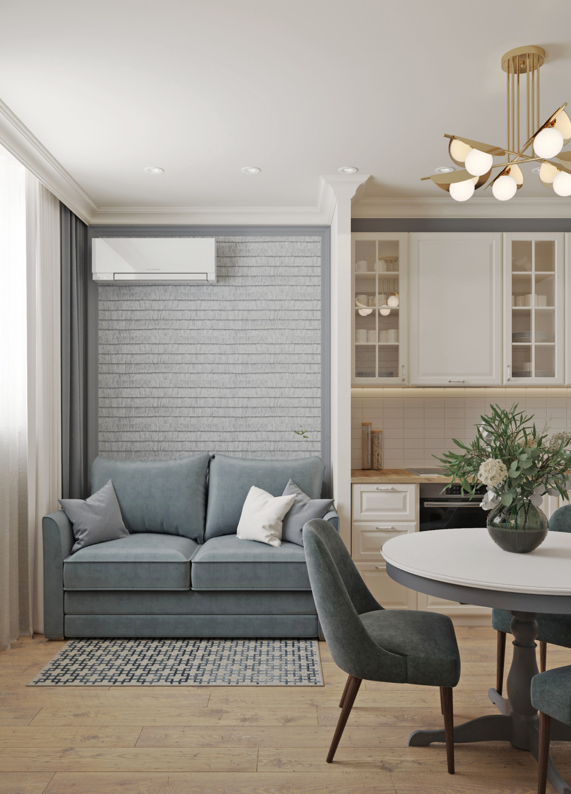 Обложка проекта: г. Краснодар, квартира для молодой девушки 41,5 кв.м.