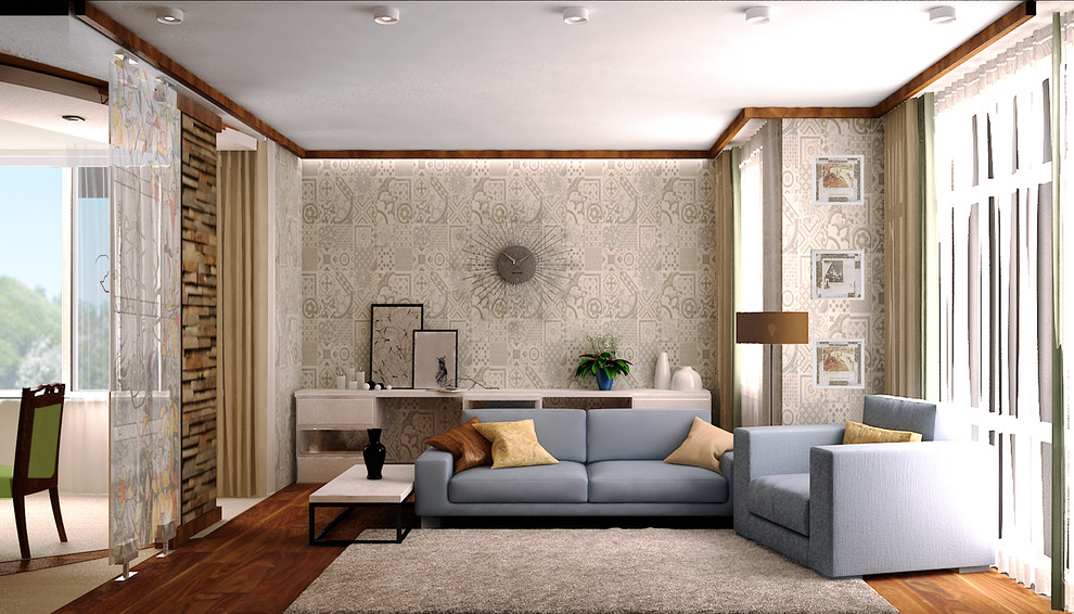 Обложка проекта: гостиная в ЖК Гаринский